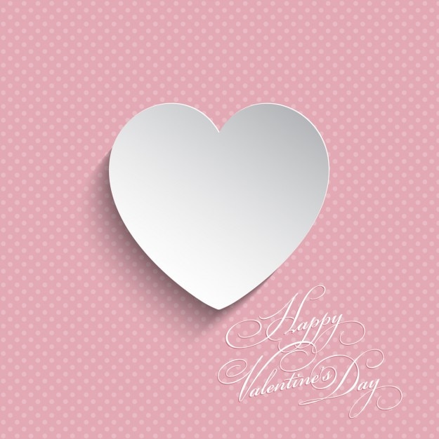 White heart on a pink background Vector | Free Download