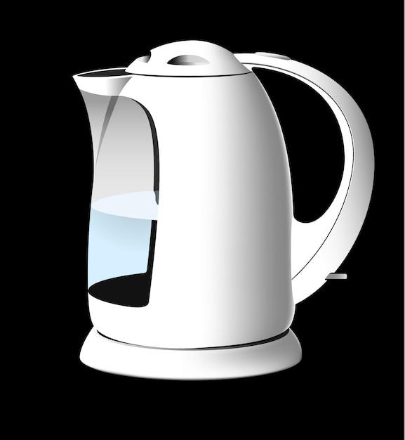 Premium Vector | White kettle