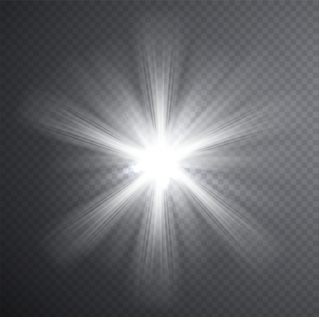 White light beam, transparent light effect Vector | Premium Download