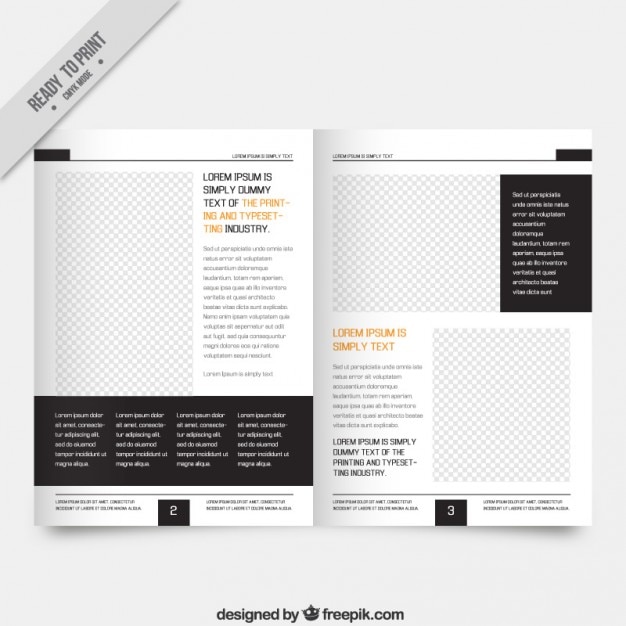 Download Premium Vector White Magazine Template With Black Parts PSD Mockup Templates