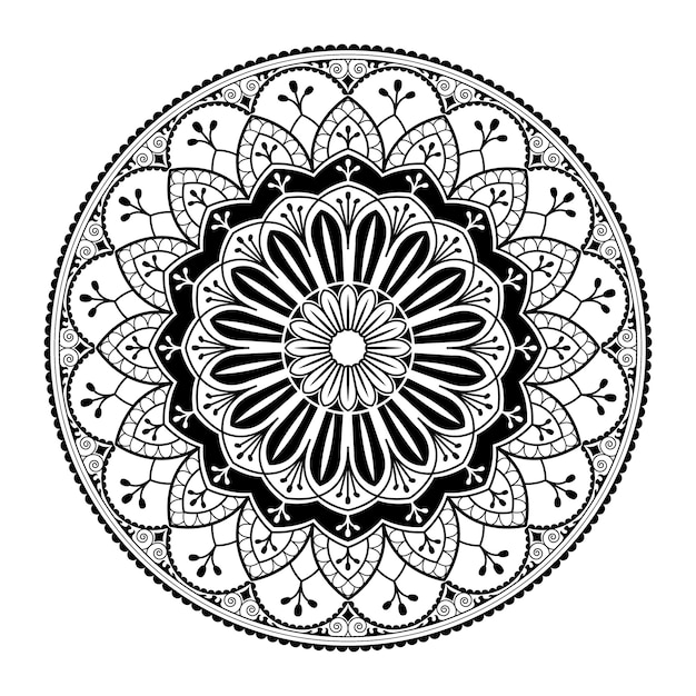 Free Vector | White mandala pattern on white background