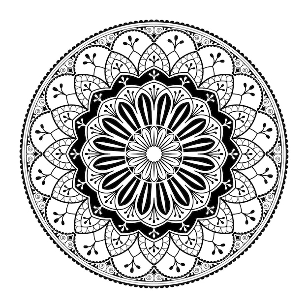 Download Free Vector | White mandala pattern on white background