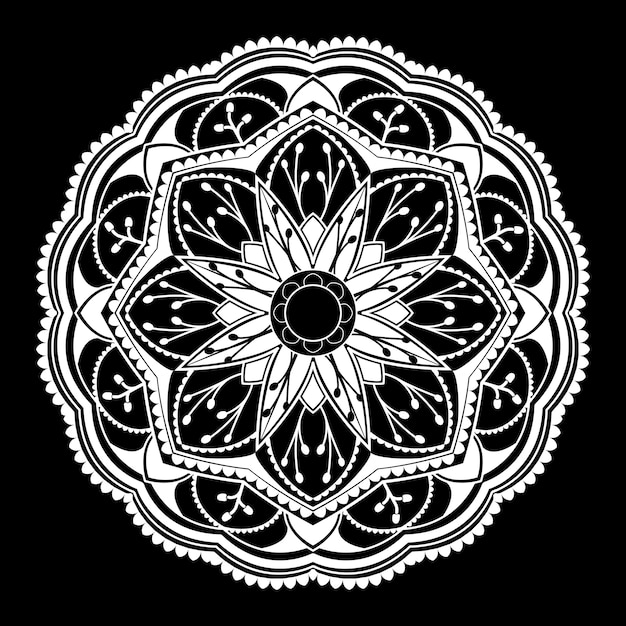 Download Free Vector | White mandala pattern on white background