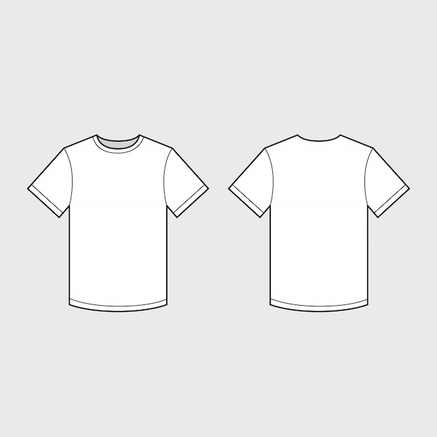 Premium Vector | White men's t-shirt template.