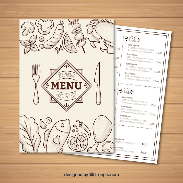 Free Vector | White menu template