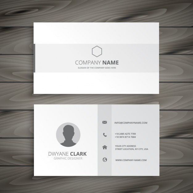 White minimal business card