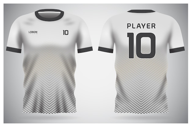 Premium Vector | White minimalist soccer jersey uniform for football ...