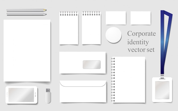 Download Premium Vector | White mock-up template for corporate identity