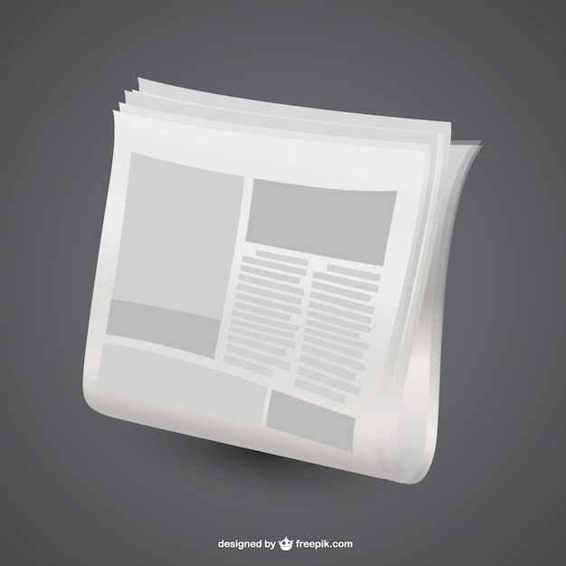Download Free Vector | White newspaper