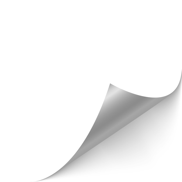 White page rotates bottom right. curved page corner. | Premium Vector