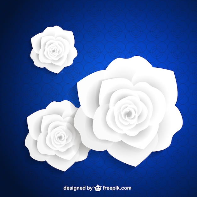 White paper flowers