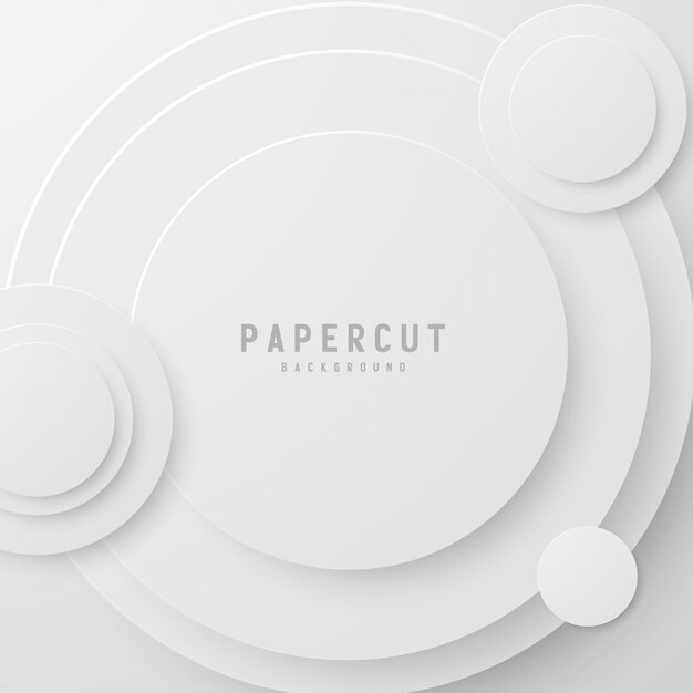 White paper topography abstract paper cut background Premium Vector