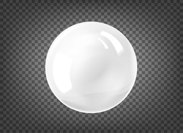 White pearl on black background | Premium Vector