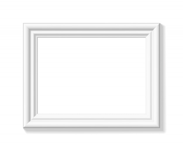 Premium Vector | White picture frame. landscape orientation