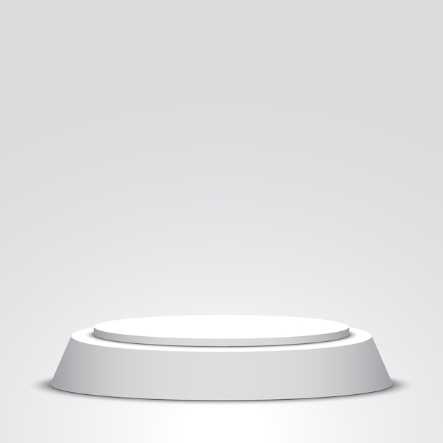 Premium Vector White Podium Pedestal