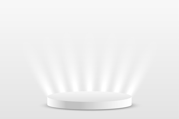 Download Free Vector | White prodium product display with light effect