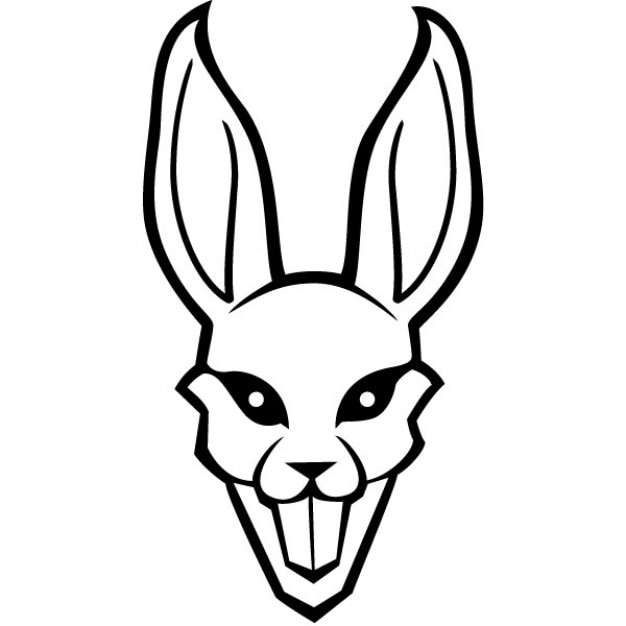 Download White rabbit with big teeth and ears Vector | Free Download