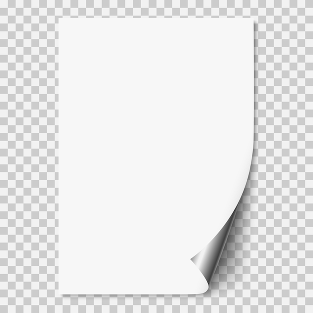 Premium Vector | White realistic paper page