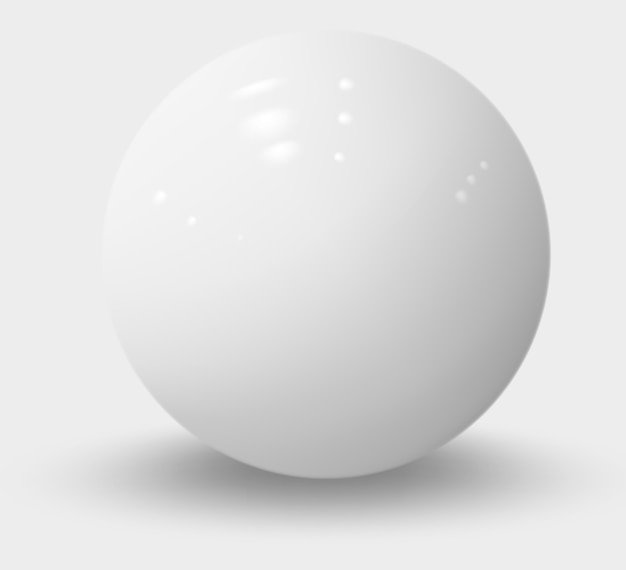 Premium Vector | White realistic sphere isolated on white