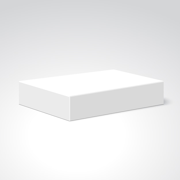 White rectangular box. package. . | Premium Vector