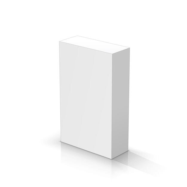 Premium Vector | White rectangular parallelepiped