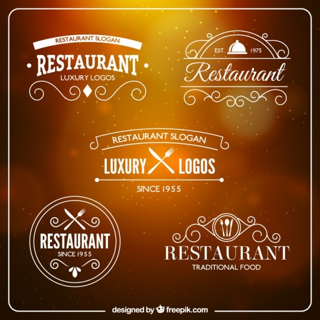 Download Free White Restaurant Logos Free Vector Use our free logo maker to create a logo and build your brand. Put your logo on business cards, promotional products, or your website for brand visibility.