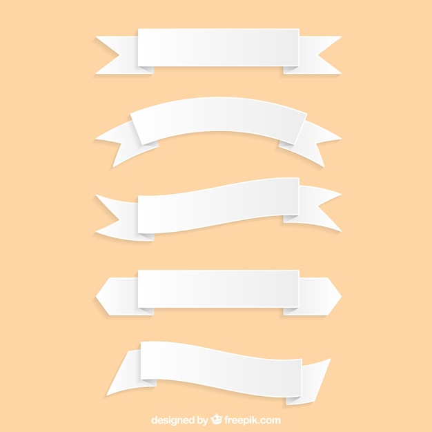 Free Vector | White ribbons