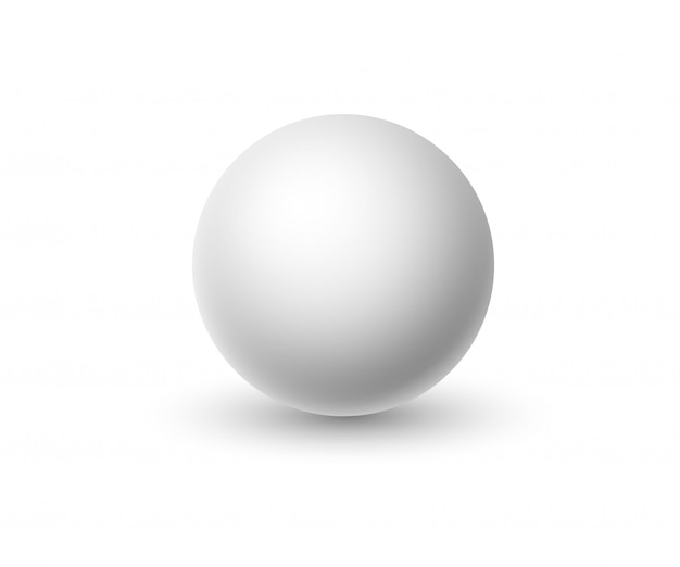 Premium Vector | White sphere isolated on white background.