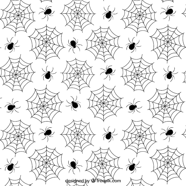 White spider web pattern Free Vector