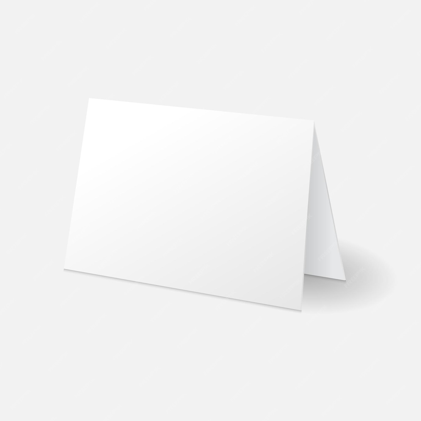 Premium Vector | White standing greeting card mockup template isolated ...