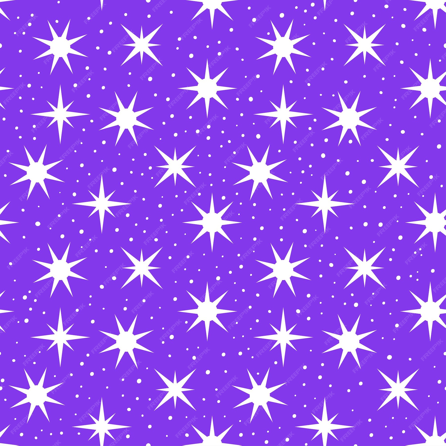 Premium Vector | White stars seamless pattern with purple background