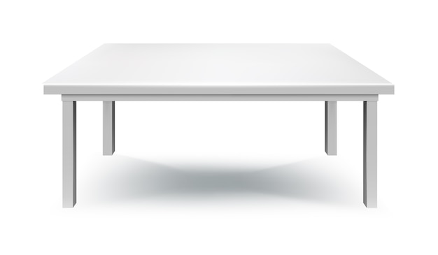 Premium Vector White Table Isolated