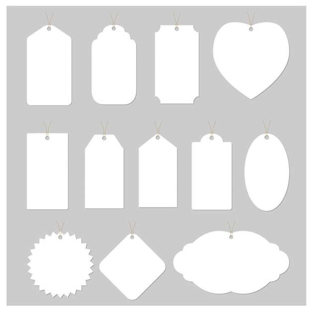 Download White tag vector design Vector | Premium Download