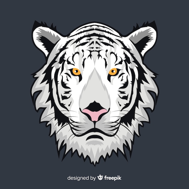 Download Vector White Tiger Logo PSD - Free PSD Mockup Templates