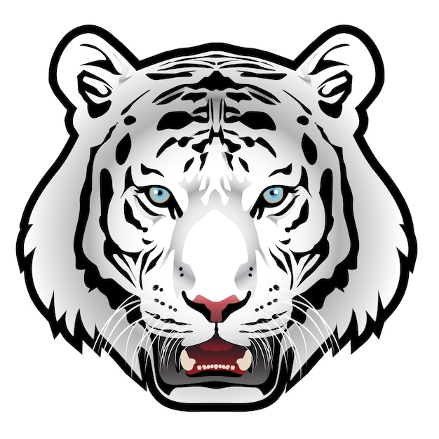 Download Free White Tiger Head On White Background Premium Vector Use our free logo maker to create a logo and build your brand. Put your logo on business cards, promotional products, or your website for brand visibility.