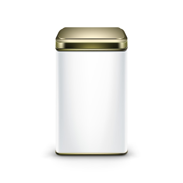 white tin container