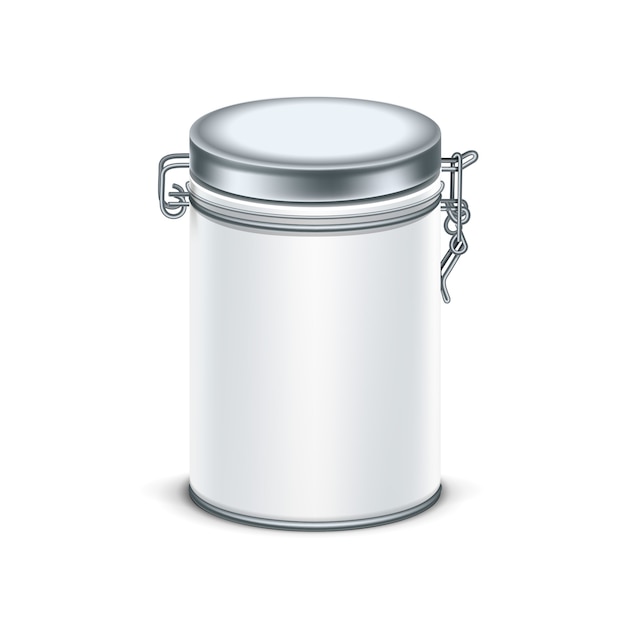 white tin container