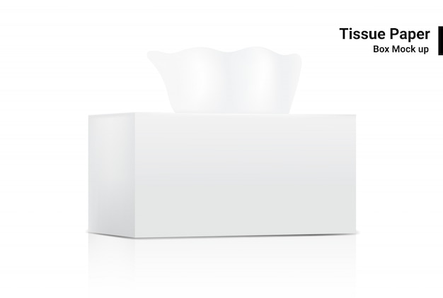 Download White tissue box mock up realistic product packaging on ...