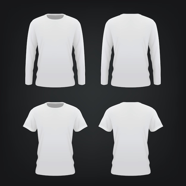 Download White tshirt mock up on black background | Premium Vector