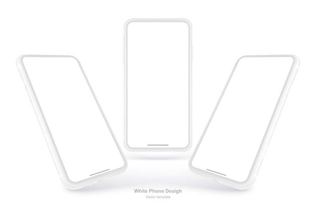 Premium Vector | White vector phone isolated