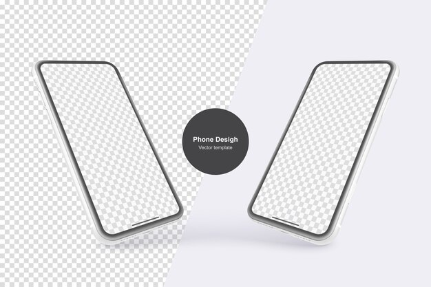 Premium Vector | White vector phone isolated