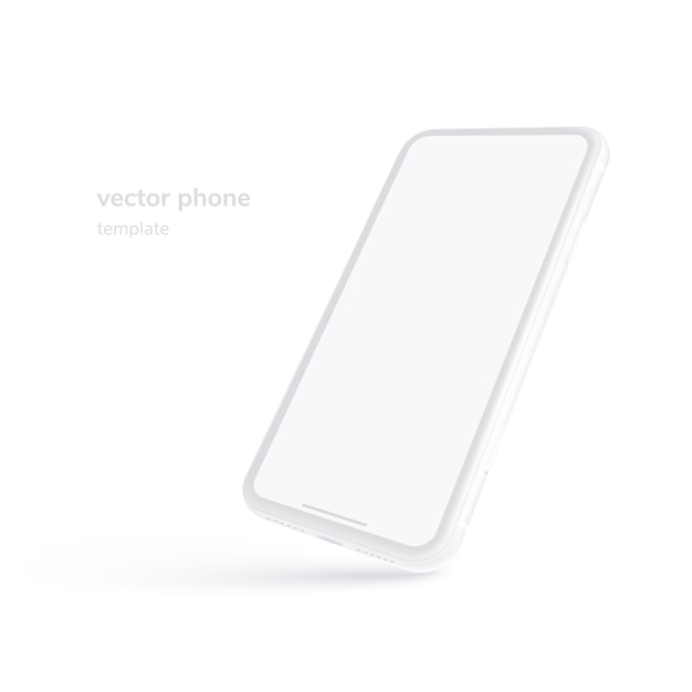 Premium Vector | White vector phone