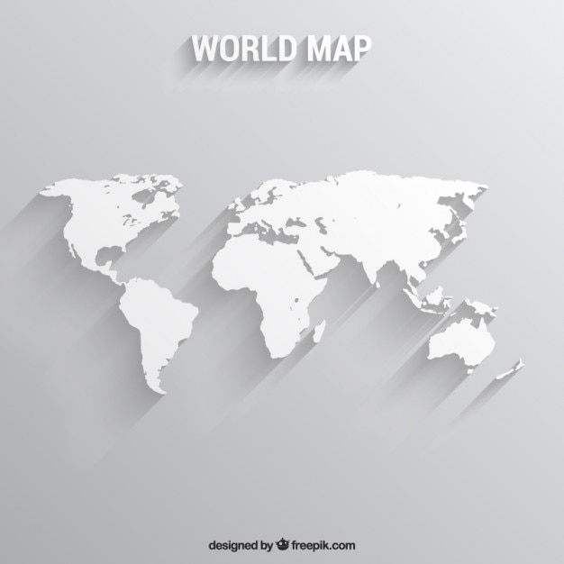 Premium Vector White World Map