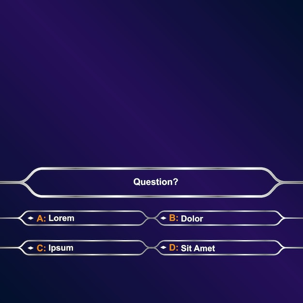 Who Wants To Be A Millionaire?. Intellectual Game Template Background