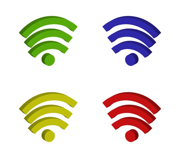 Wifi icon set | Premium Vector