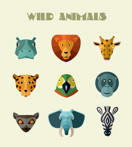 soft and wild animal heads