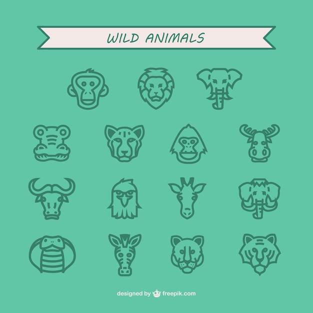 Wild animals icon pack
