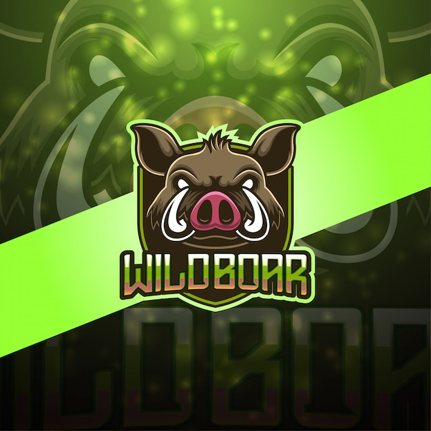 Premium Vector Wild Boar Esport Mascot Logo