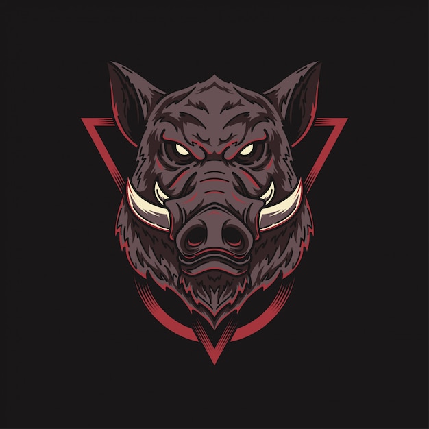 Premium Vector | Wild boar illustration