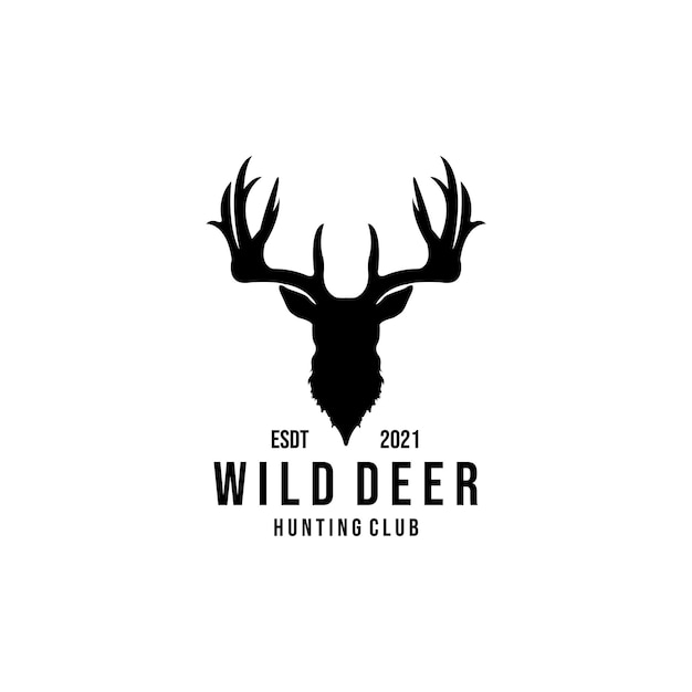 Premium Vector | Wild deer vector logo illustration design